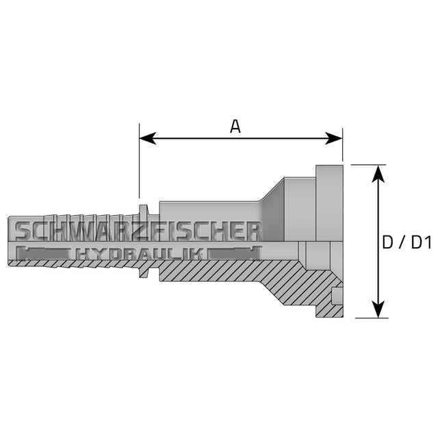 Standard Pressarmatur Flanschanschluss 3000 PSI - Einteilig von Schwarzfischer Hydraulik