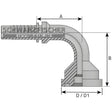 Standard Pressarmatur 90° Flanschanschluss 3000 PSI - Einteilig von Schwarzfischer Hydraulik