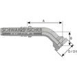 Interlock Pressarmatur 45° Flanschanschluss 3000 PSI - Einteilig von Schwarzfischer Hydraulik