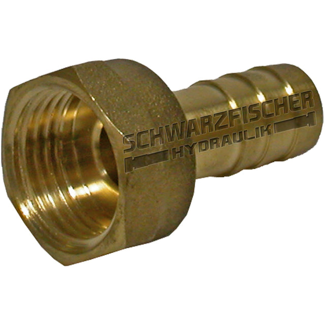 Messingnippel m. Überwurfmutter von Schwarzfischer Hydraulik