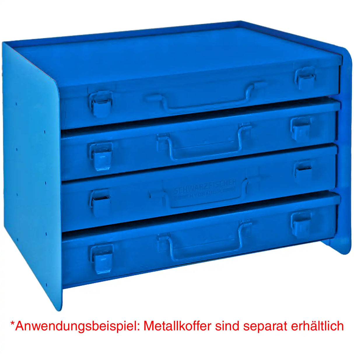 Lochwand Wandhalter für 4 Sortimentskästen / Stahlblechkästen