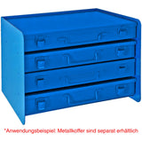 Lochwand Wandhalter für 4 Sortimentskästen / Stahlblechkästen