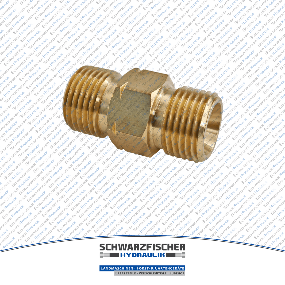 Doppelnippel mit Rechts - / Linksgewinde in Messing von Schwarzfischer Hydraulik