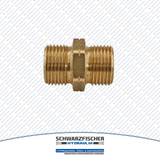 Doppelnippel mit Linksgewinde in Messing von Schwarzfischer Hydraulik