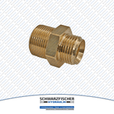 Doppelnippel in Messing von Schwarzfischer Hydraulik