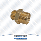 Doppelnippel in Messing von Schwarzfischer Hydraulik