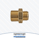 Doppelnippel in Messing von Schwarzfischer Hydraulik