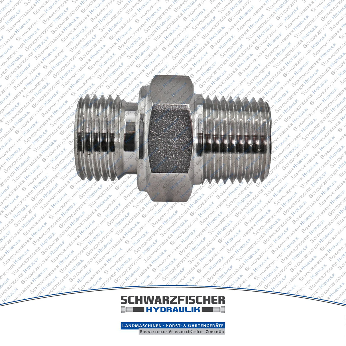 Doppelnippel Zoll / NPT Gewinde aus Edelstahl von Schwarzfischer Hydraulik