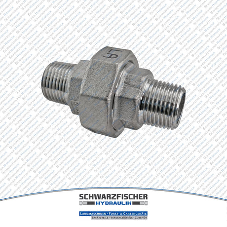 Doppelnippel trennbar konisch dichtend in Edelstahl 1.4408 von Schwarzfischer Hydraulik