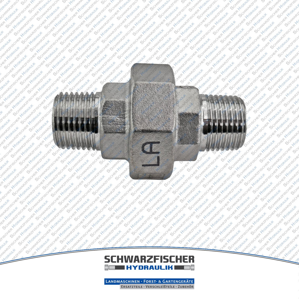 Doppelnippel trennbar konisch dichtend in Edelstahl 1.4408 von Schwarzfischer Hydraulik