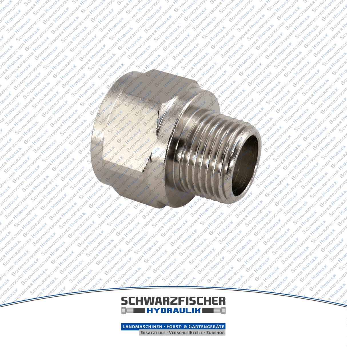 Gewindevergrößerung Fitting mit zölligem Gewinde aus Messing vernickelt von Schwarzfischer Hydraulik