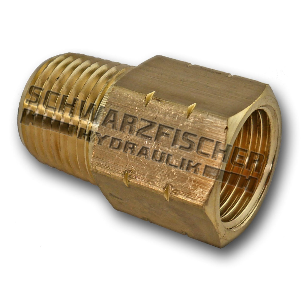 Reduziernippel mit NPT Gewinde in Messing von Schwarzfischer Hydraulik