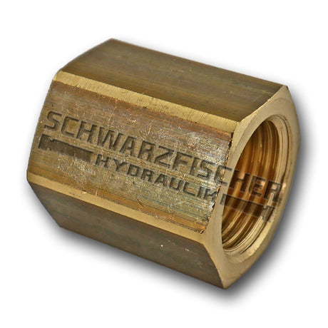 Muffe / Reduziermuffe in Messing von Schwarzfischer Hydraulik