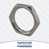 Gegenmutter in Messing vernickelt von Schwarzfischer Hydraulik