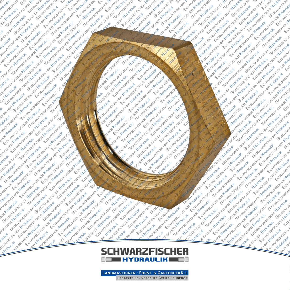 Gegenmutter in Messing von Schwarzfischer Hydraulik