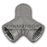 Luftweiche 2 - fach in Edelstahl 1.4408 von Schwarzfischer Hydraulik