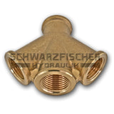 Luftweiche 3 - Fach aus Messing von Schwarzfischer Hydraulik