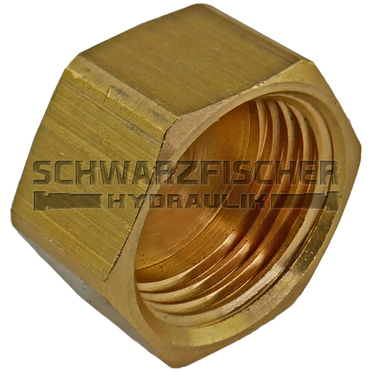 Verschlusskappe mit Innengewinde in Messing von Schwarzfischer Hydraulik