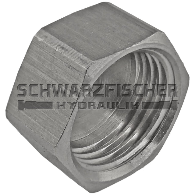 Verschlusskappe mit Innengewinde in Edelstahl 1.4408 von Schwarzfischer Hydraulik