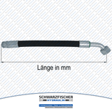 Hydraulikschlauch 2SC DN08 G3/8" AGR/DKR45 | Längen bis 5000mm von Schwarzfischer Hydraulik
