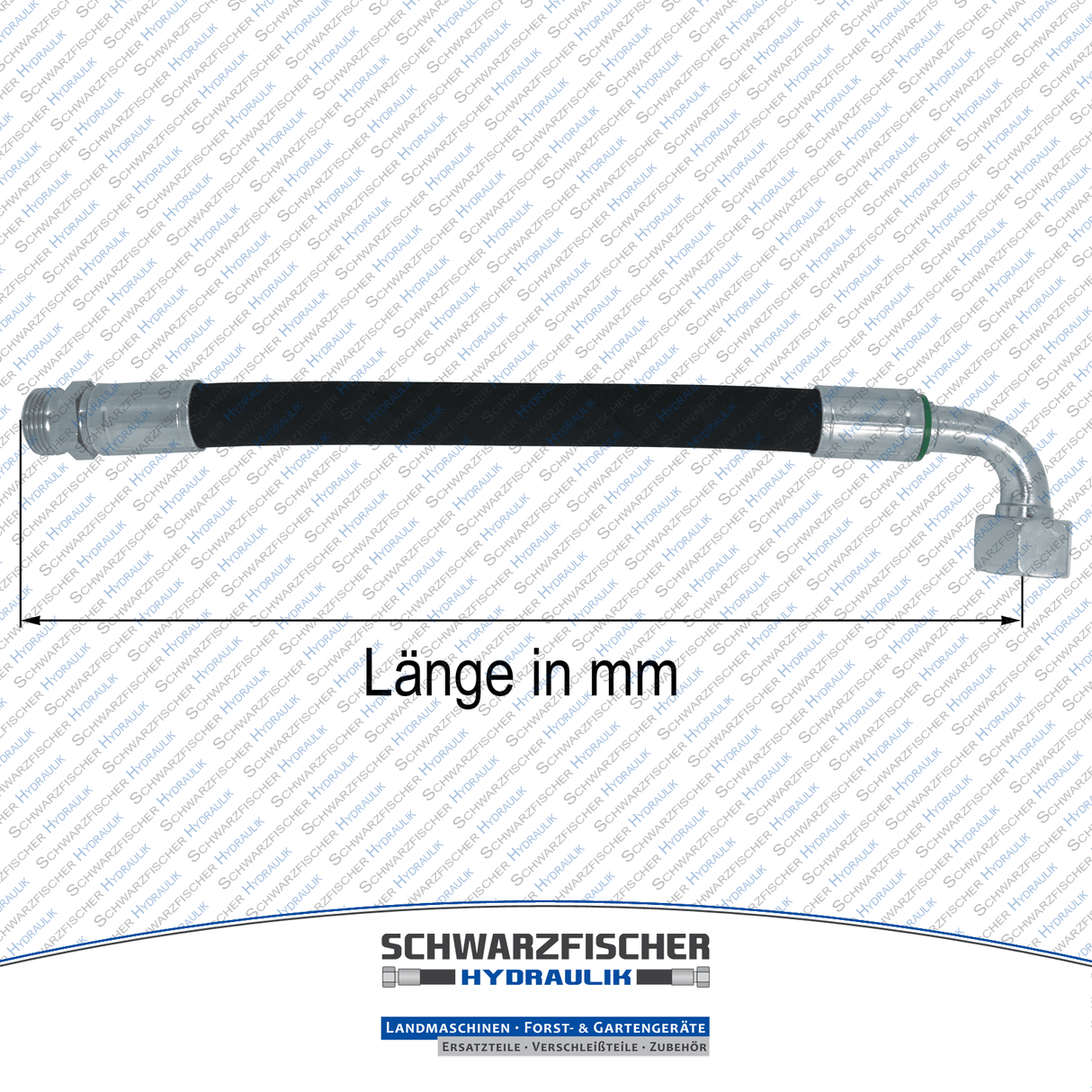 Hydraulikschlauch 2SC DN10 G3/8" AGR/DKR90 | Längen ab 5050mm von Schwarzfischer Hydraulik