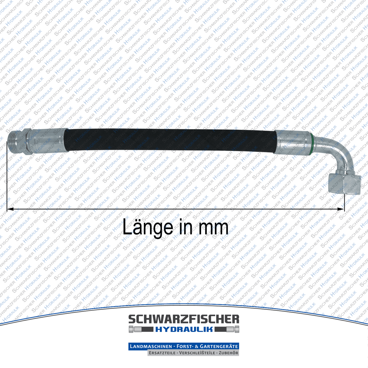 Hydraulikschlauch 2SC DN06 G1/4" AGR/DKR90 | Längen bis 5000mm von Schwarzfischer Hydraulik
