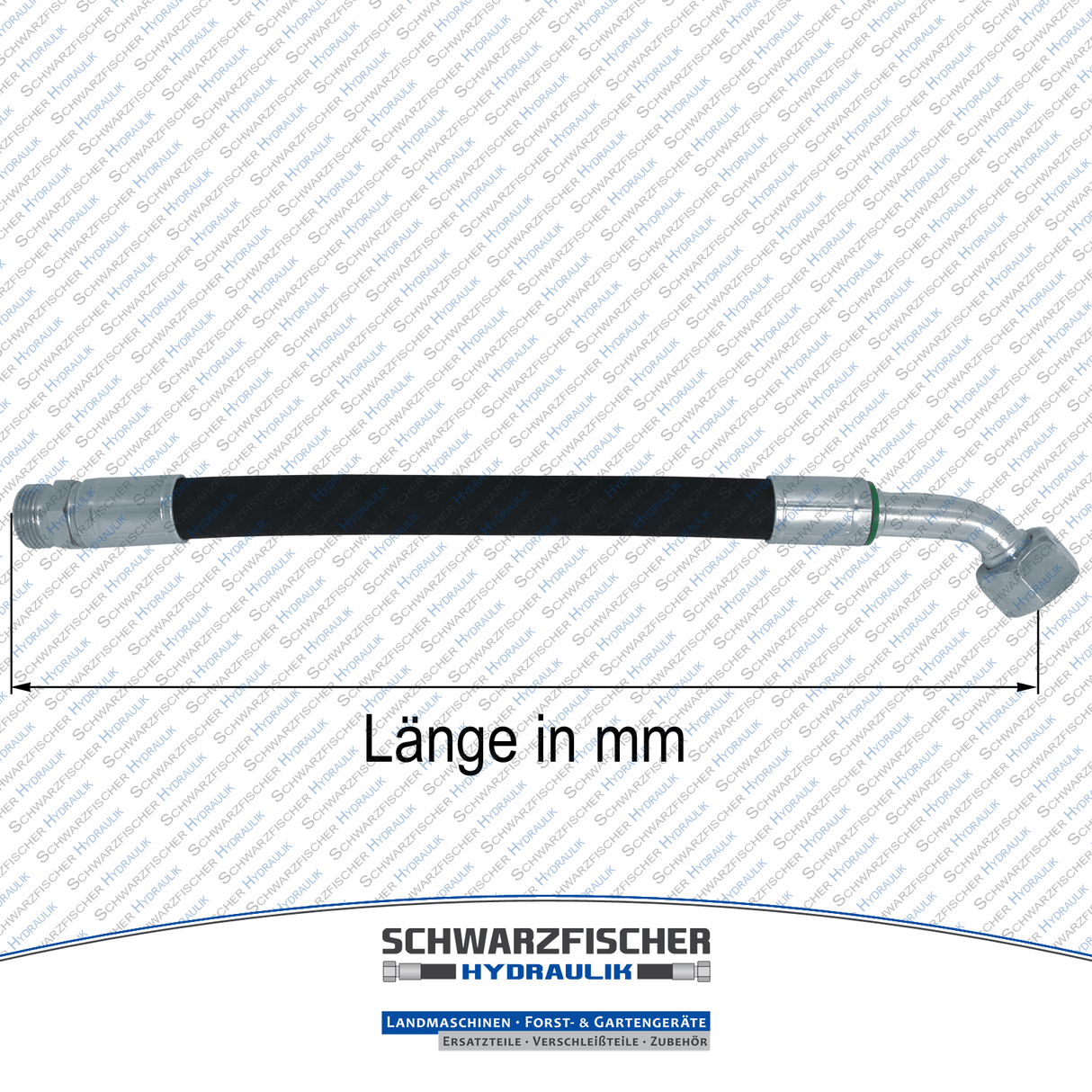 Hydraulikschlauch 2SC DN06 - 08L CEL/DKOL45° M14x1,5 | Längen bis 5000mm von Schwarzfischer Hydraulik
