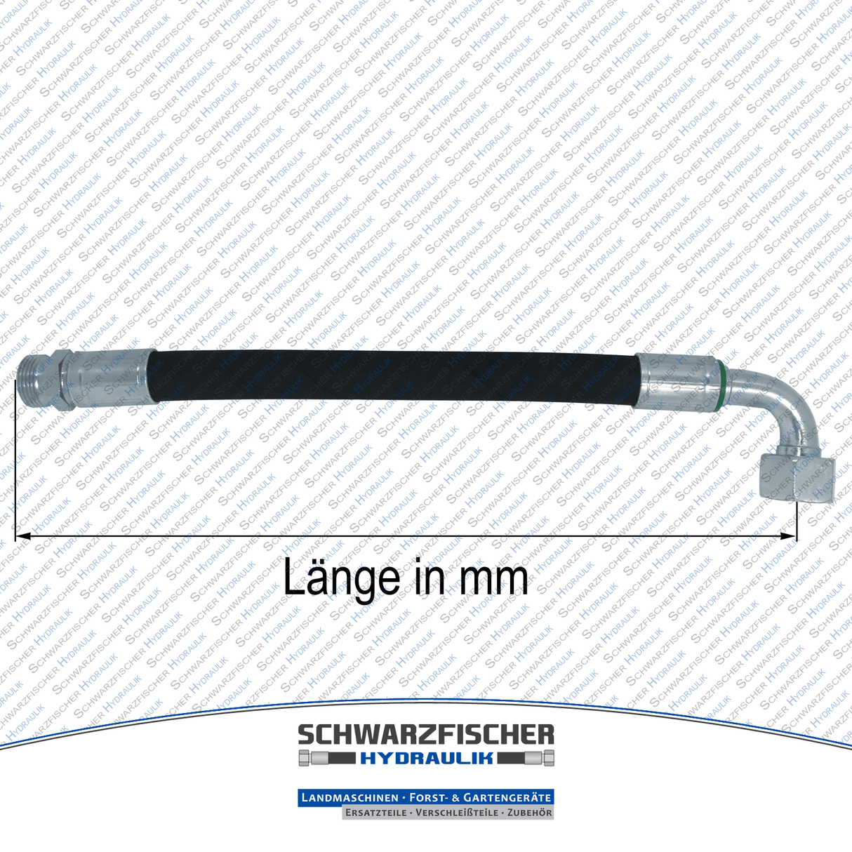 Hydraulikschlauch 2SC DN25 - 28L CEL/DKOL90° M36x2 | Längen bis 5000mm von Schwarzfischer Hydraulik