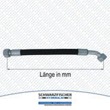 Hydraulikschlauch 2SC DN12 - 15L DKOL/DKOL45° M22x1,5 | Längen ab 5050mm von Schwarzfischer Hydraulik