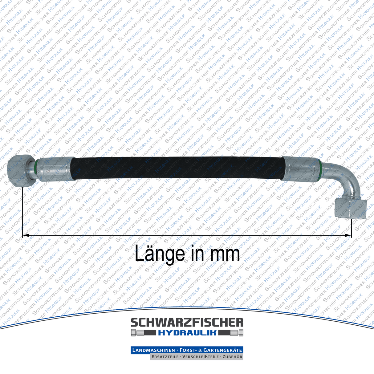 Hydraulikschlauch 2SC DN12 - 15L DKOL/DKOL90° M22x1,5 | Längen ab 5050mm von Schwarzfischer Hydraulik