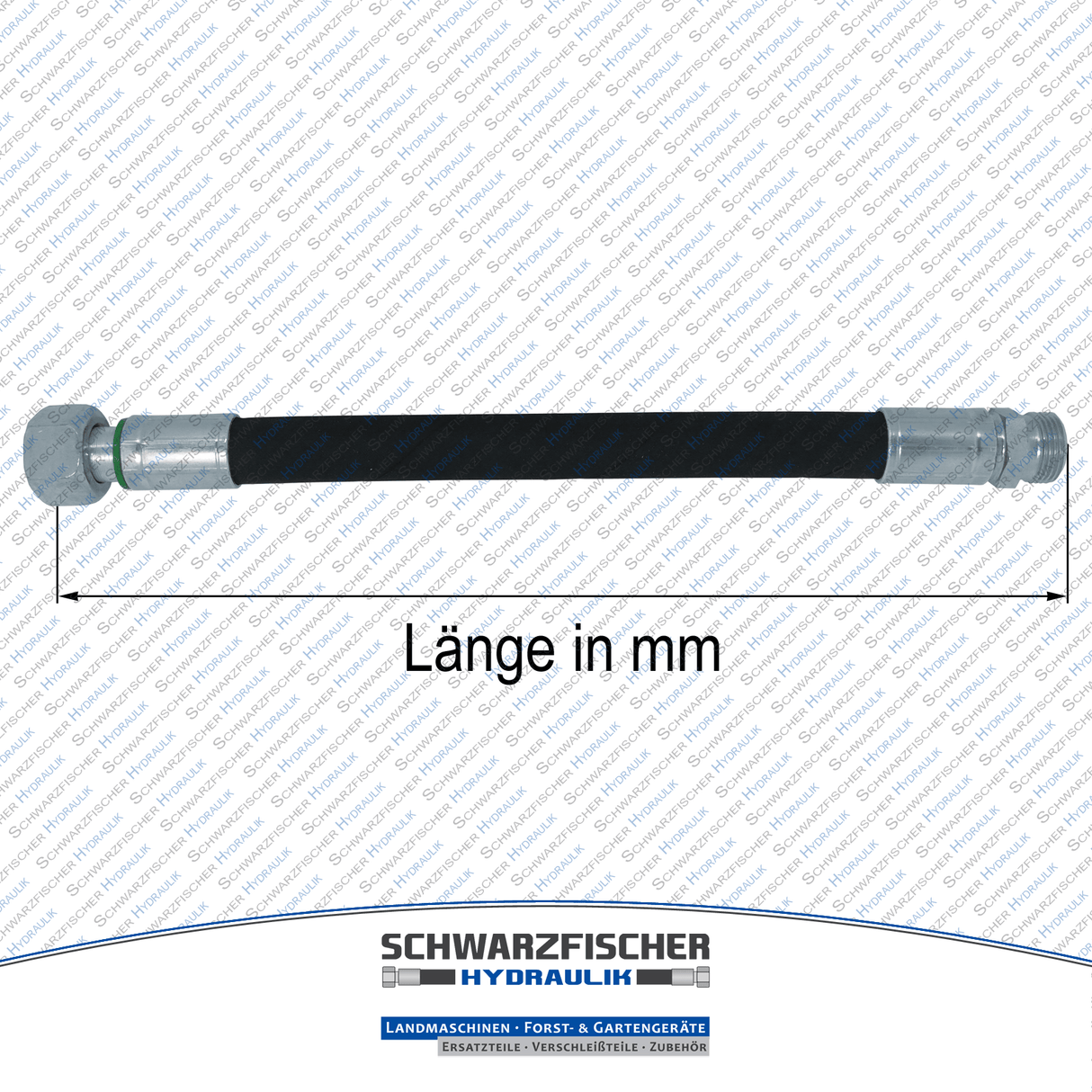 Hydraulikschlauch 2SC DN25 G1" DKR/AGR | Längen ab 5050mm von Schwarzfischer Hydraulik