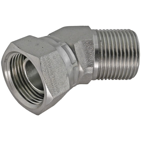 Einstellbare 45° - Winkelverschraubung, zölliges BSP - Gewinde von Schwarzfischer Hydraulik