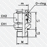 Gerade Aufschraubverschraubung mit Dichtkegel und Profildichtung Metrisches Einschraubgewinde zylindrisch EGE - M - ED von Schwarzfischer Hydraulik