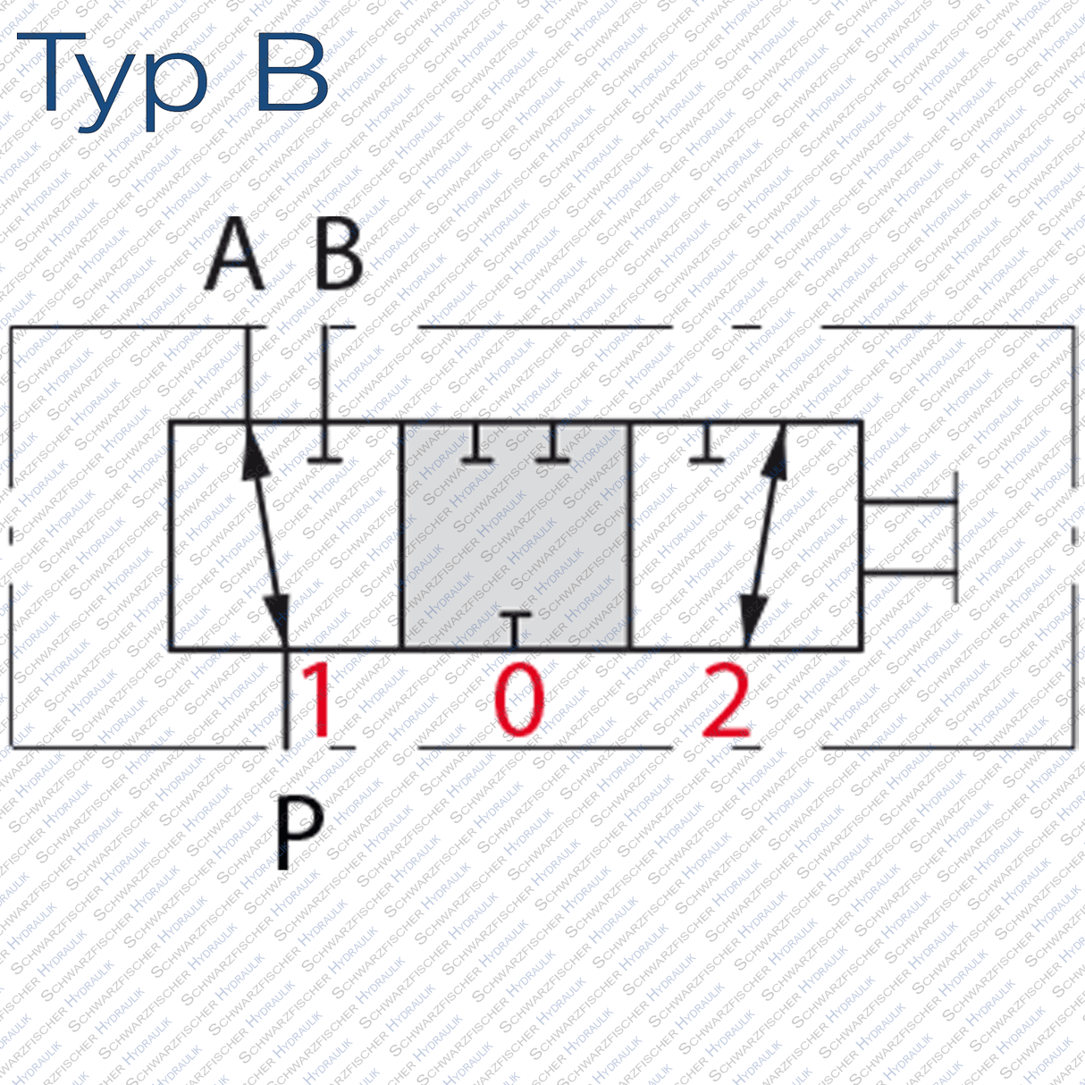 Hydraulik 3/2 Wegeventil Drehumschaltventil von Schwarzfischer Hydraulik
