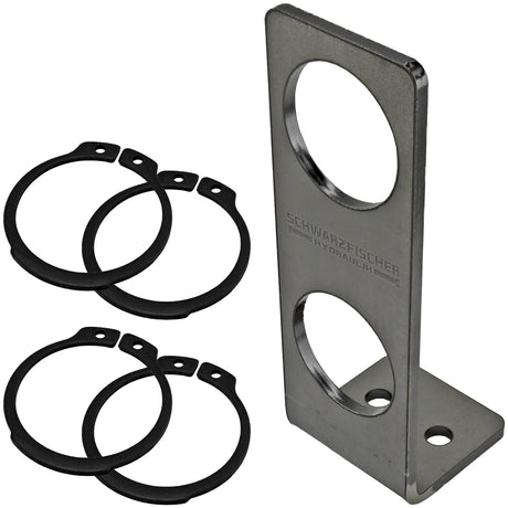 Hydraulikkupplung Abreißhalter senkrecht 2 - Fach Set von Schwarzfischer Hydraulik