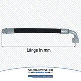 Hydraulikschlauch 2SC DN12 G1/2" AGR/DKR90 | Längen ab 5050mm von Schwarzfischer Hydraulik