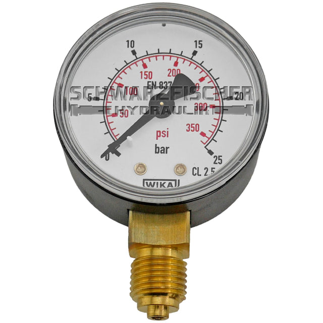 Pneumatik Manometer Durchmesser 40 mm BSP Anschluss unten von Schwarzfischer Hydraulik