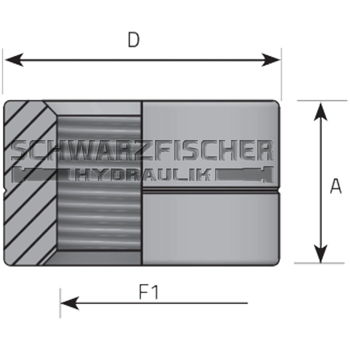 Schweißring mit durchgängigem Innengewinde metrisch von Schwarzfischer Hydraulik